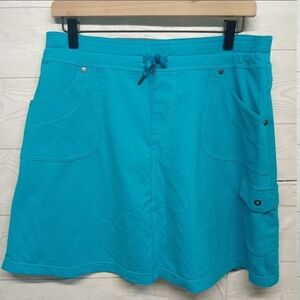 Kuhl Blue A-Line Knee-Length Skirt with Tie Front